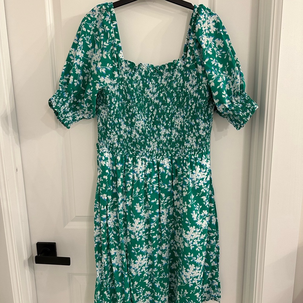 Draper James Green Floral Midi Dress - Picture 2 of 5